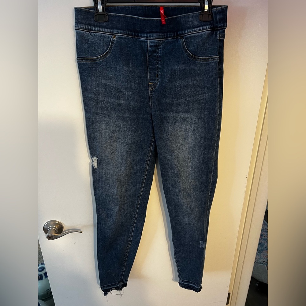 SPANX Dark Blue Skinny Pull On Jegging Jean
